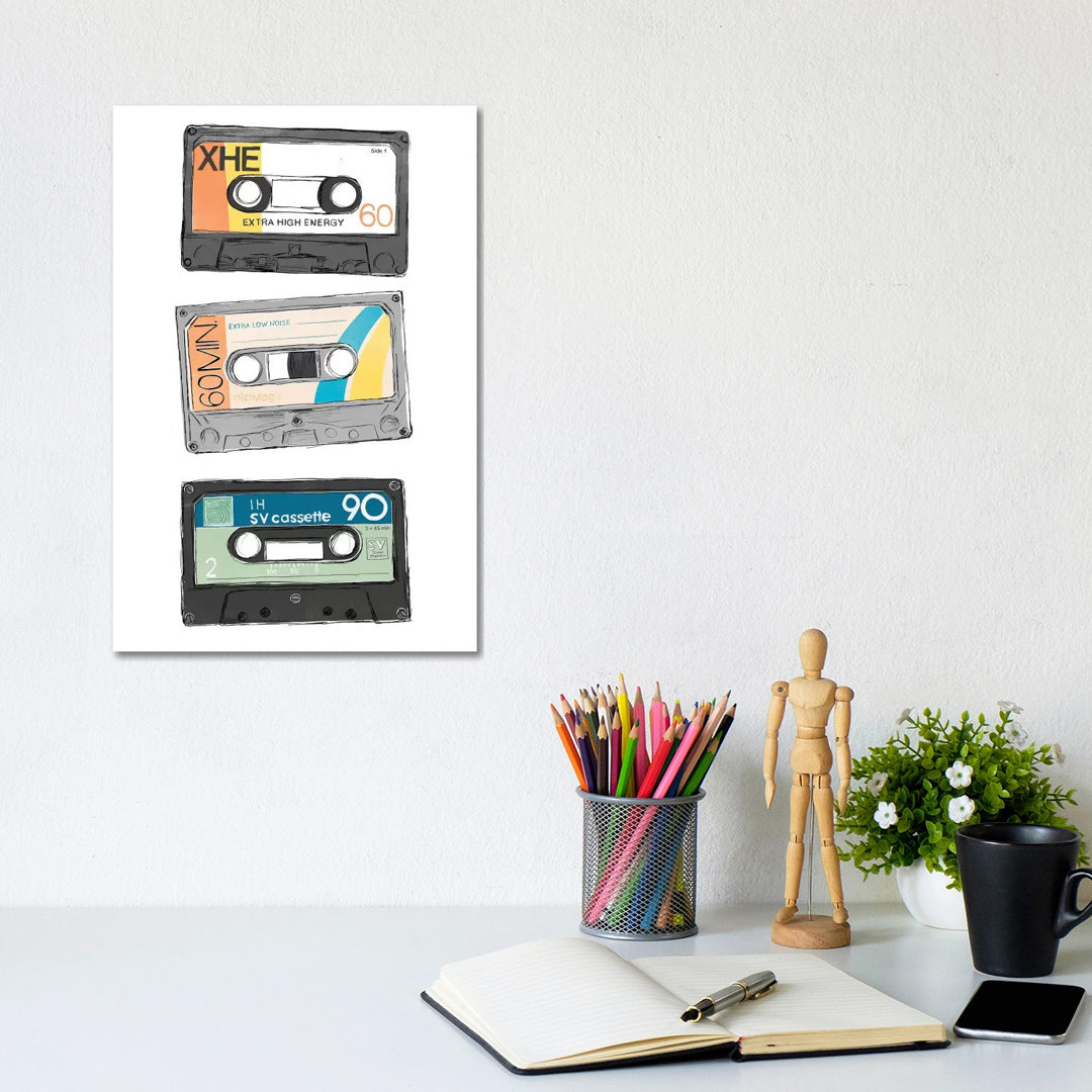 Mix Tape VIII by June Erica Vess - Wrapped Canvas Art Prints