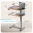 Overbed Bedside Table Adjustable Height From 26.3 Inches To 42.5 Inches, Hidden Caster 360 Rotate, Electric Powered By Usb-C Rechargeable Battery, Oak Colour-105756805-105756803