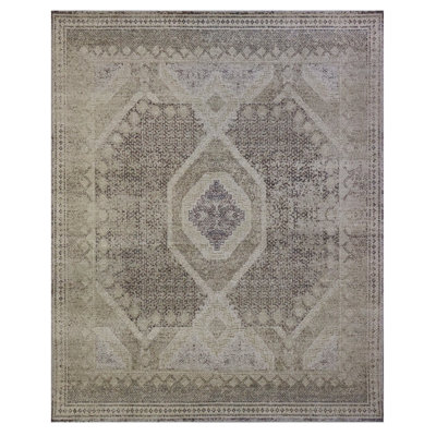 Tapis beige / ivoire / brun unique de 8 pi 1 po x 9 pi 11 po Tabriz