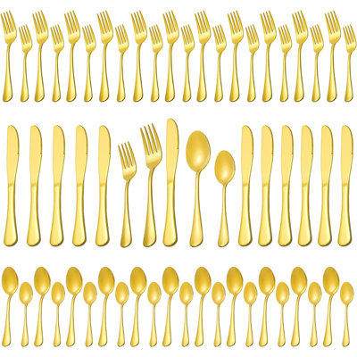 Everly Quinn Patricella Stainless Steel Flatware Set - Service for 12