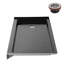 Base de douche 60 po x 32 po Alcove en acrylique noir brillant avec drain à gauche, drain inclus-115184205
