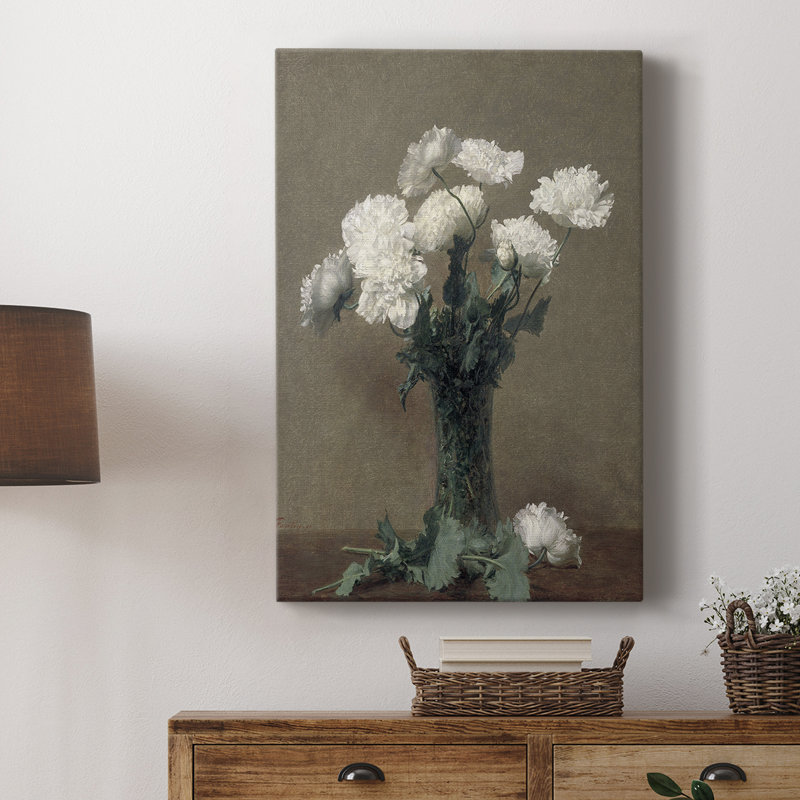 Imprimé floral rétro CX III - galerie enveloppée Cavas, H 60 po x l 40 po