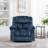 Victorria Upholstered Velvet Reclining Massage Chair