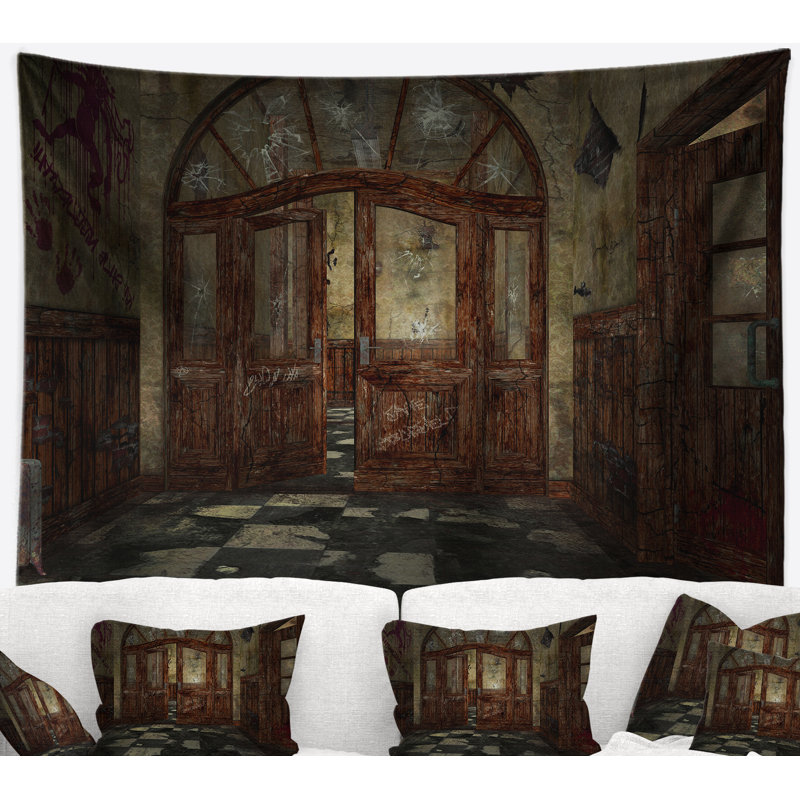 Tapisserie intérieure abandonnée, H 32 po x l 39 po