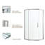 Enceinte de douche en verre trempé de 72-1 / 8 po x 72 po avec demi-douche-126358349