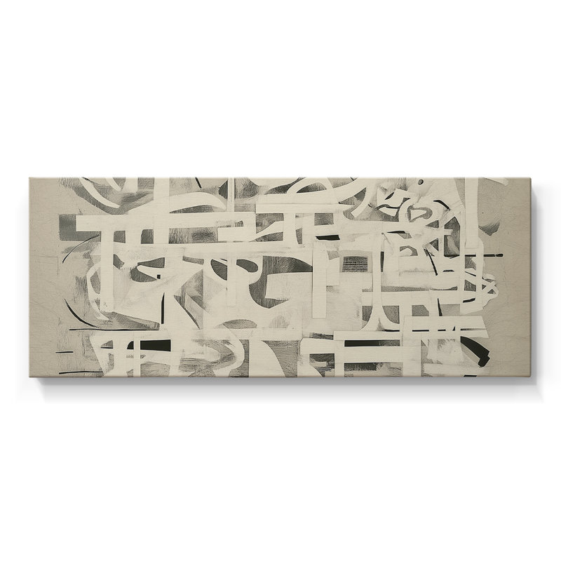 Toile tendue avec châssis abstrait # 9 XXVI-Abstract, H 12 po x l 30 po