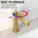 Modern Single-Hole Single-handle Bathroom Faucet with Drain Assembly