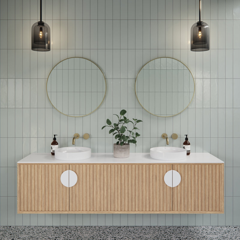 Modern & Contemporary Bathroom/Vanity Mirror, Satin Brass
