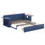 Grand lit de jour avec bureau amovible, structure de lit de jour en bois avec tiroirs de rangement et table d'appoint hydraulique-1923381380-1923381376