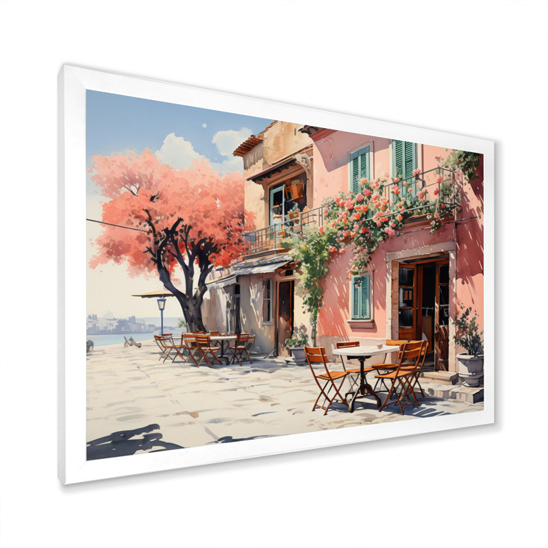 La Dolce, côte italienne V - Italie, art mural, H 16 po x l 32 po x P 1 po, Cadre photo blanc