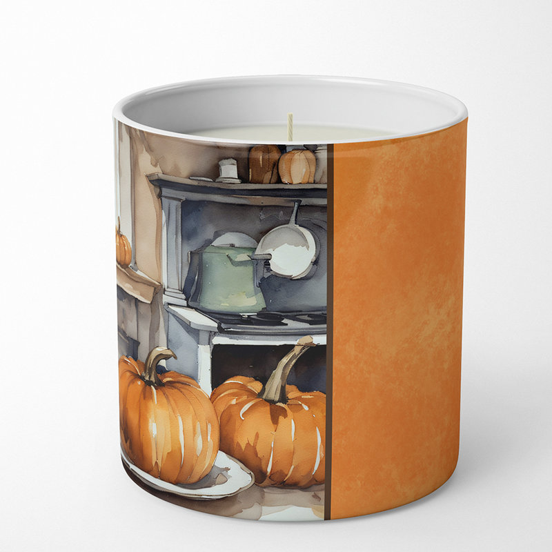 Bougie parfumée Pumpkin Pie avec support en céramique