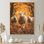 «Sindelar Autumn Wanderers Sheep Portrait II - Sheep», reproduction sur toile encadrée