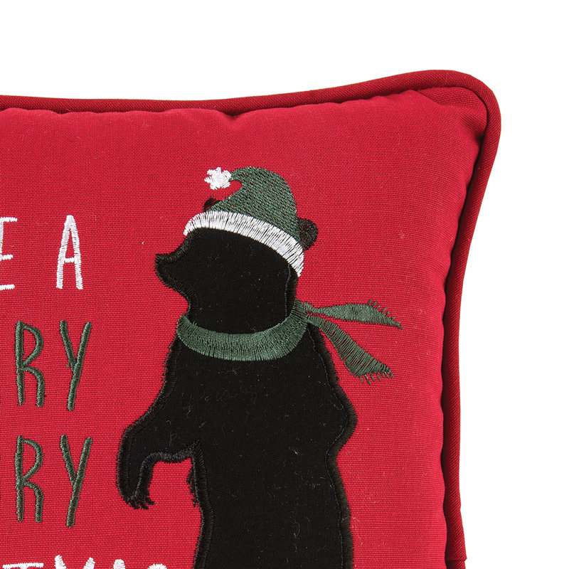 Coussin décoratif en coton de noël beary Rustic Holiday