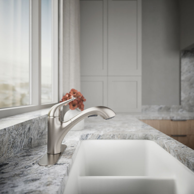 Jolt Single-Handle Pull-Out Kitchen Sink Faucet With Two-Function Sprayhead, Vibrant Stainless