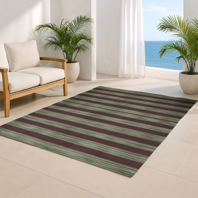 Tapis intérieur / extérieur noir HorizontalStripes