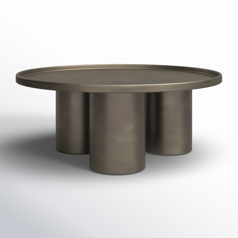 Isthia Single Coffee Table, Industrial Nickel