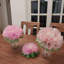 Fleurs décoratives (assorties de 7 po) 6 pièces de papier de soie artificiel pivoine pour chambre de mariage, centre de table de mariage