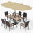 Arlane 6 - Person Patio Dining Set Umbrella Hole Included Rectangular Table with Cushions Included-795598876