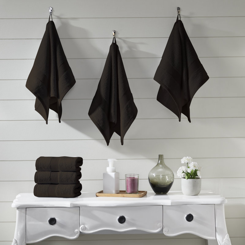 Srihitha Plush Hand Towel, Chocolate