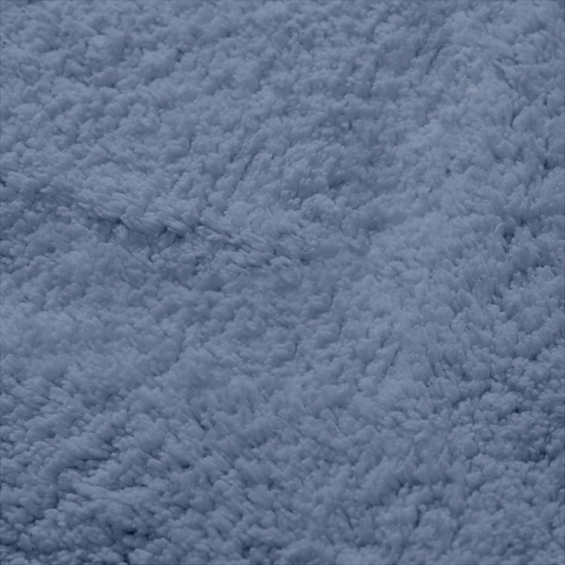 Ensemble de 2 tapis modernes pour salle de bain avec envers antidérapant, Denim