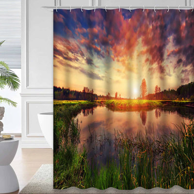 Rideau de douche Spring Landscape