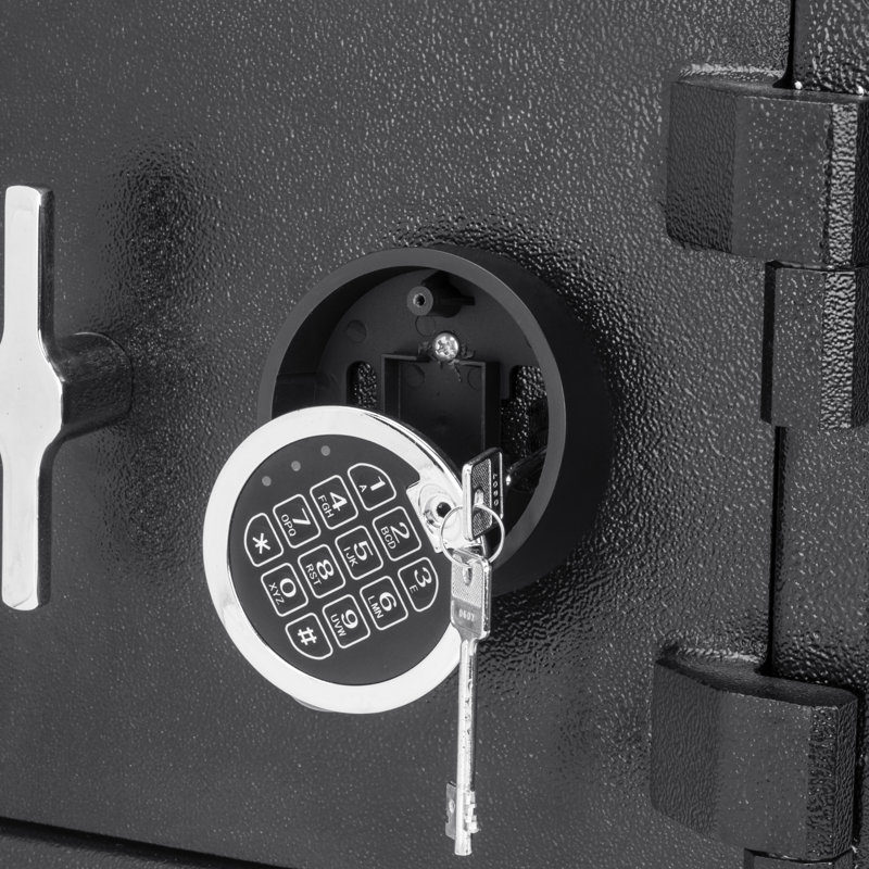 1.15 CUBIC FT ROTARY HOPPER KEYPAD DEPOSITORY SAFE
