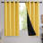 100 Percent Blackout with Liner Grommet Curtain Panel (Set of 4)-106344219-106344221