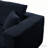92.4" Boneless Couch, Cloud Couch Sectional, Corduroy Sofa For Living Room, U Shaped Modular Sofa With Chaise, No Assembly Right Blk.with 1 Ottomans-90571254-90571249