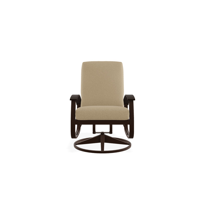 Belle Isle Outdoor Swivel Lounge Chair, Spectrum Indigo Sunbrella®, Kona P10, Textured Kona