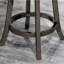 Siège pivotant de 24 po à hauteur de comptoir, gris patiné, revêtement gris anthracite, ajoute confort au tabouret à la maison, finition grise, améliore-452622868-452622869