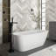 Baignoire de trempage autoportante en acrylique 59,055118110236 po x 27,55905511811 po