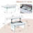 Lift-Top Coffee Table With Storage, Sturdy Tempered Glass Legs, Space-Saving Design For Living Room And Office-129268647