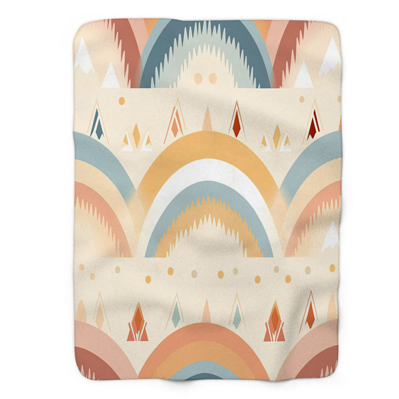Jeté bohème kaléidoscope Boho, 60 po x 80 po