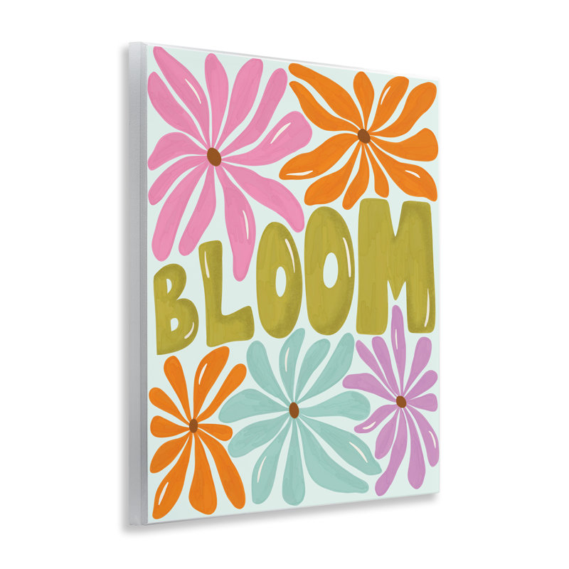 Art floral Bloom sur bois par Aralma
