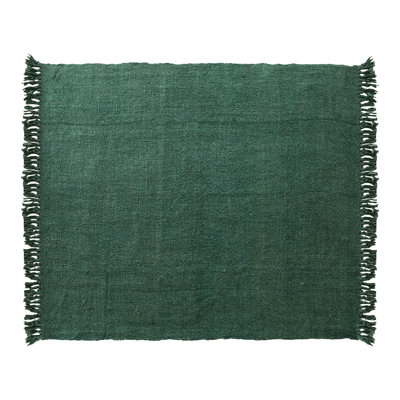 Woven Viscose Throw With Fringe