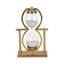 Objet décoratif en métal et verre minuteur pour la décoration intérieure - Sculpture contemporaine pour bureau, table ou salon - Doré-378687887