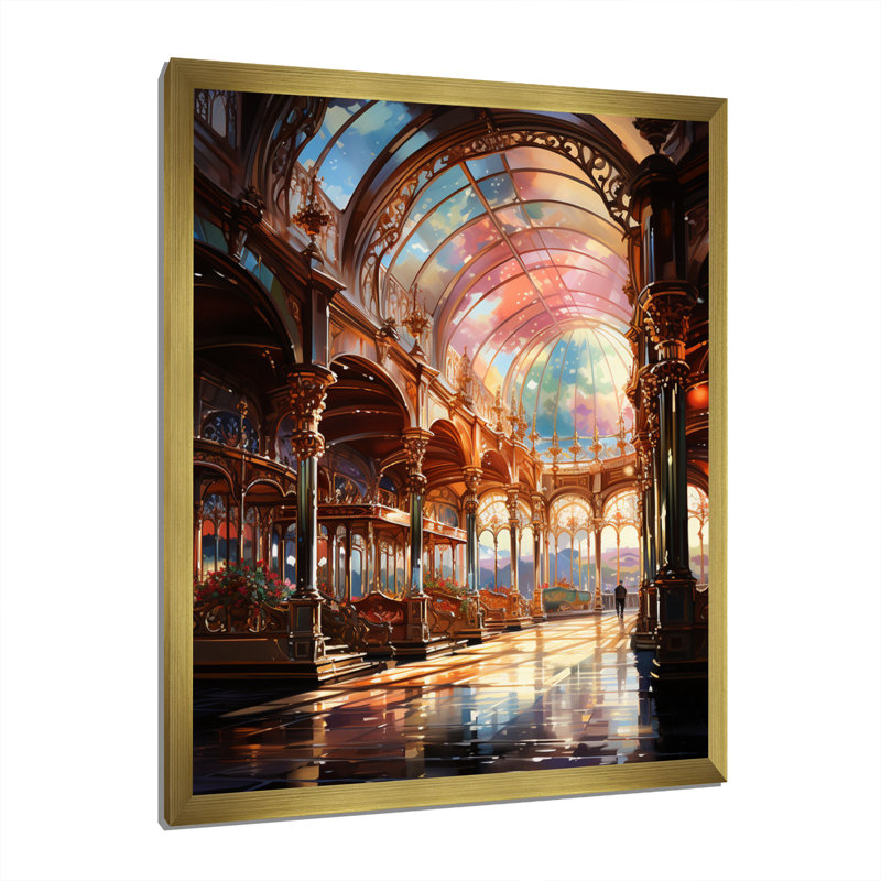 «Xalia Carousel Whimsical Delight III», reproduction sur toile, H 40 po x l 30 po x P 1,5 po, Encadrement doré