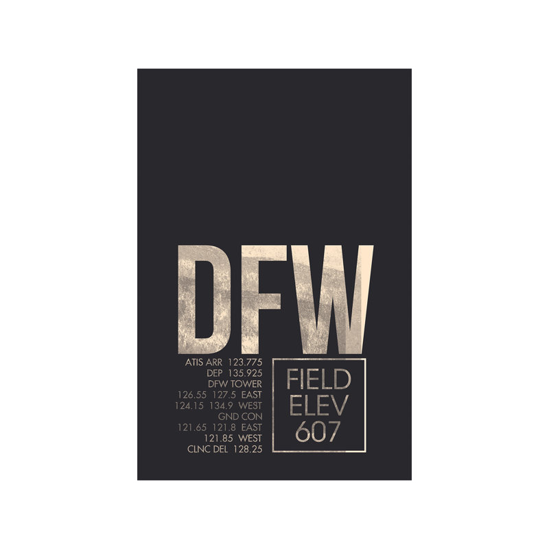 Dallas/Fort Worth - Wrapped Canvas Print, 101.6 cm H x 66.04 cm W x 3.175 cm D