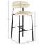 Tabouret de bar rembourré en cuir Lupita-840074840-840074842