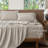 MooMee Fitted Sheet Only Extra Deep Pocket 100% Washed Cotton Linen Like Textured Lightweight Breathable-107672089-107672076