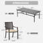 Ensemble de salle à manger rectangulaire en acier pour 8 personnes avec chaises empilables P 82,6 po