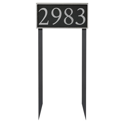 Plaque d'adresse pour pelouse sur 1 ligne