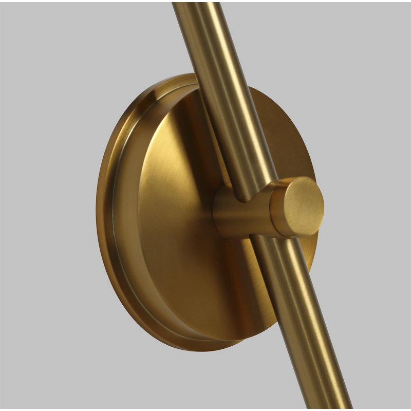 Nodes 1 - Light Swing Arm, Burnished Brass, 48.38" H x 8" W x 19.88" D