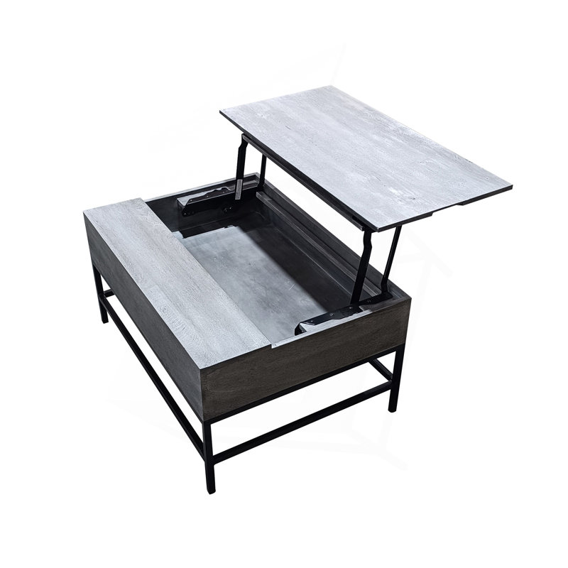 Table basse à plateau relevable gris