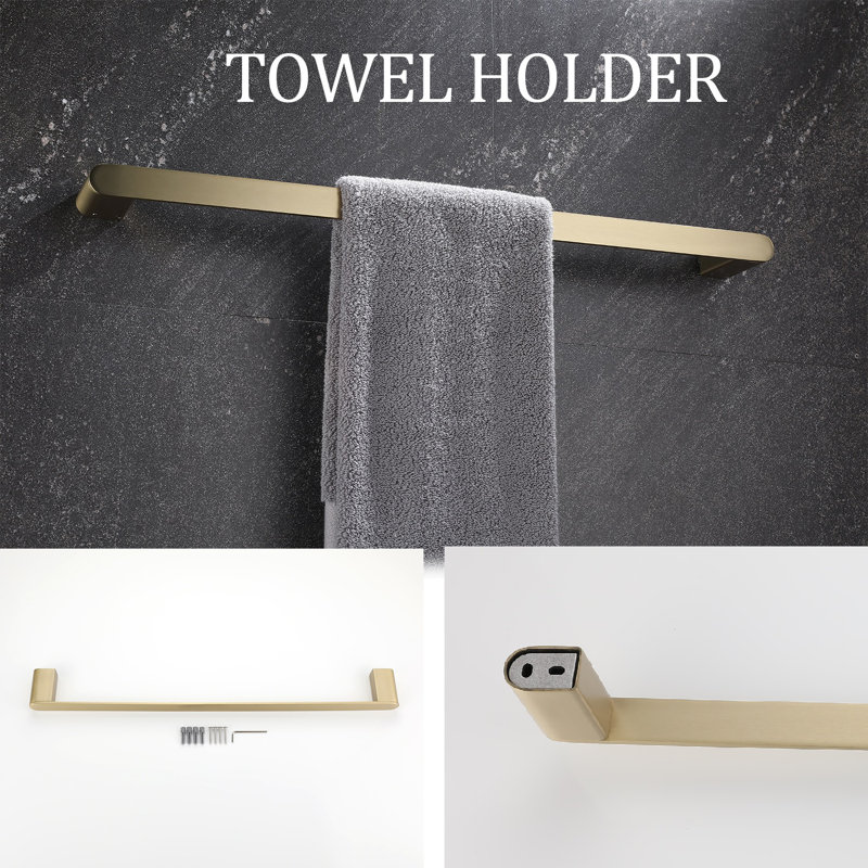 5 - Piece Bathroom Hardware Set, Brushed Gold