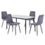  Aspen Sintered Stone Square Table with 2 Straight Stitch Upholstered Fabric Chairs - Modern Dining Set-1137626912-1131695474