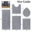 Ensemble de tapis de bain en microfibre 5 pièces avec envers antidérapant-1581635378