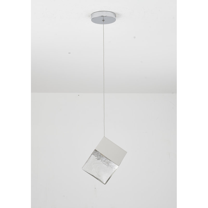 Luminaire suspendu moderne 1 lumière , Chrome