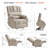 Zhana Power Recliner Lift Chair with Massage and Heat, Fabric-784218297