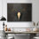 «White Antler Glow», art mural encadré de style gothique blanc
